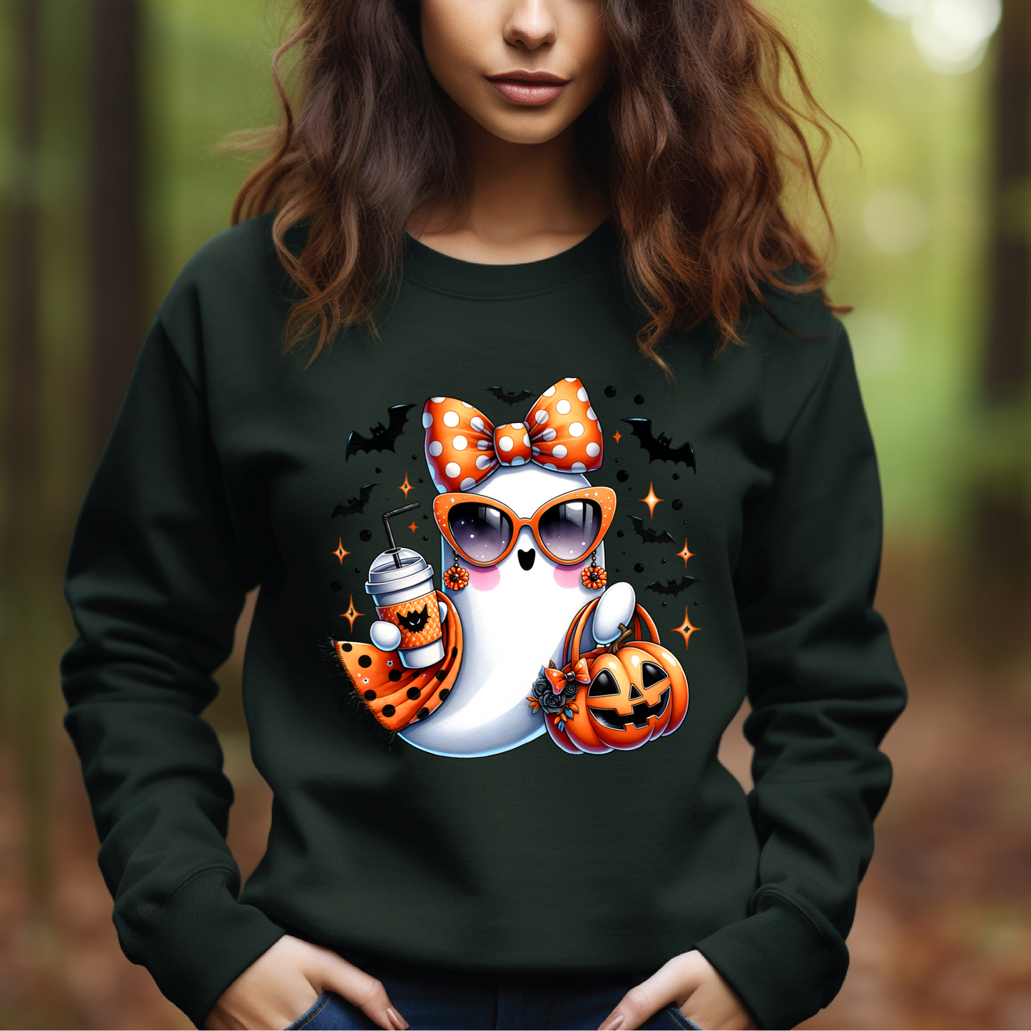 Halloween Ghost Pullover Sweatshirt