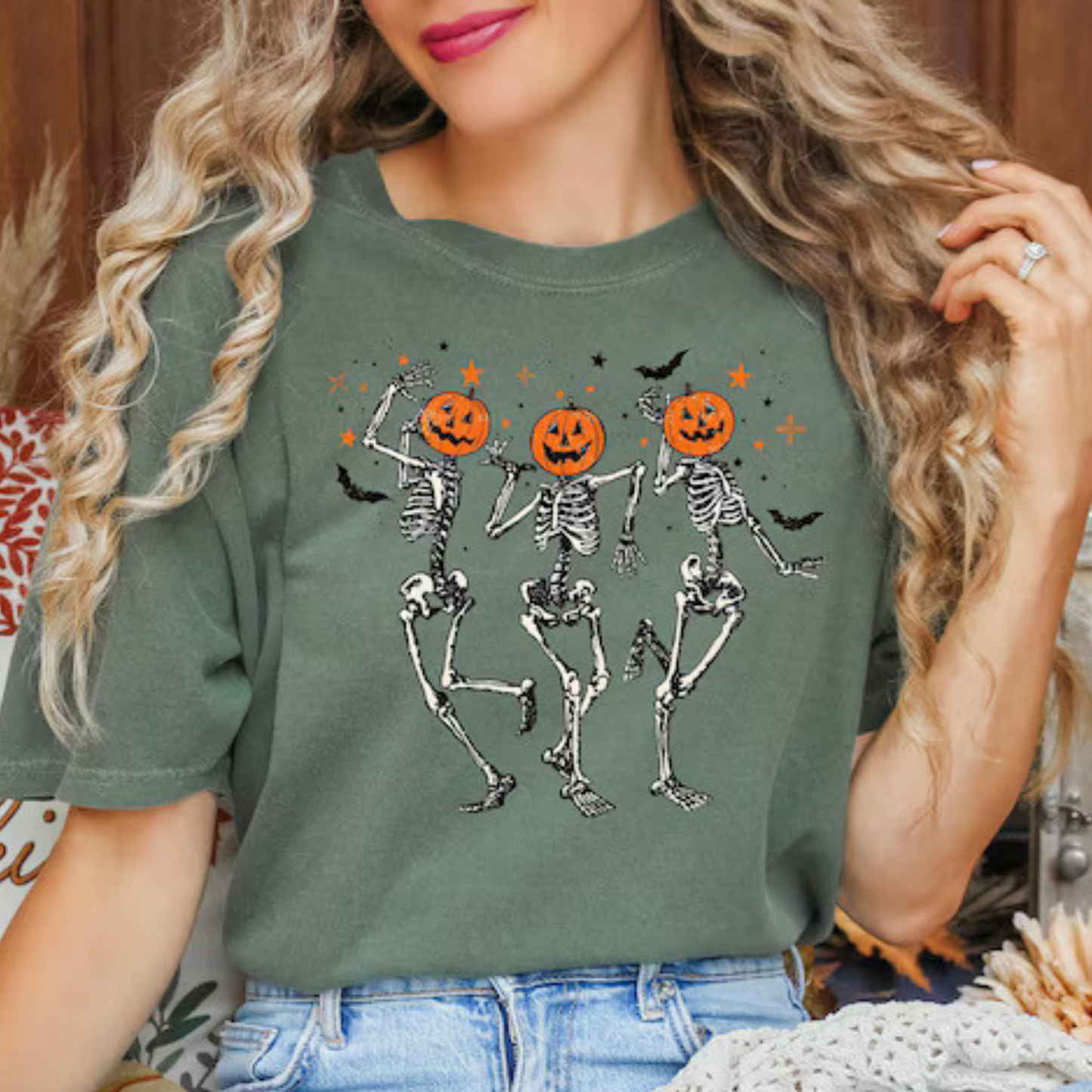 Dancing Skeleton Pumpkin T-Shirt