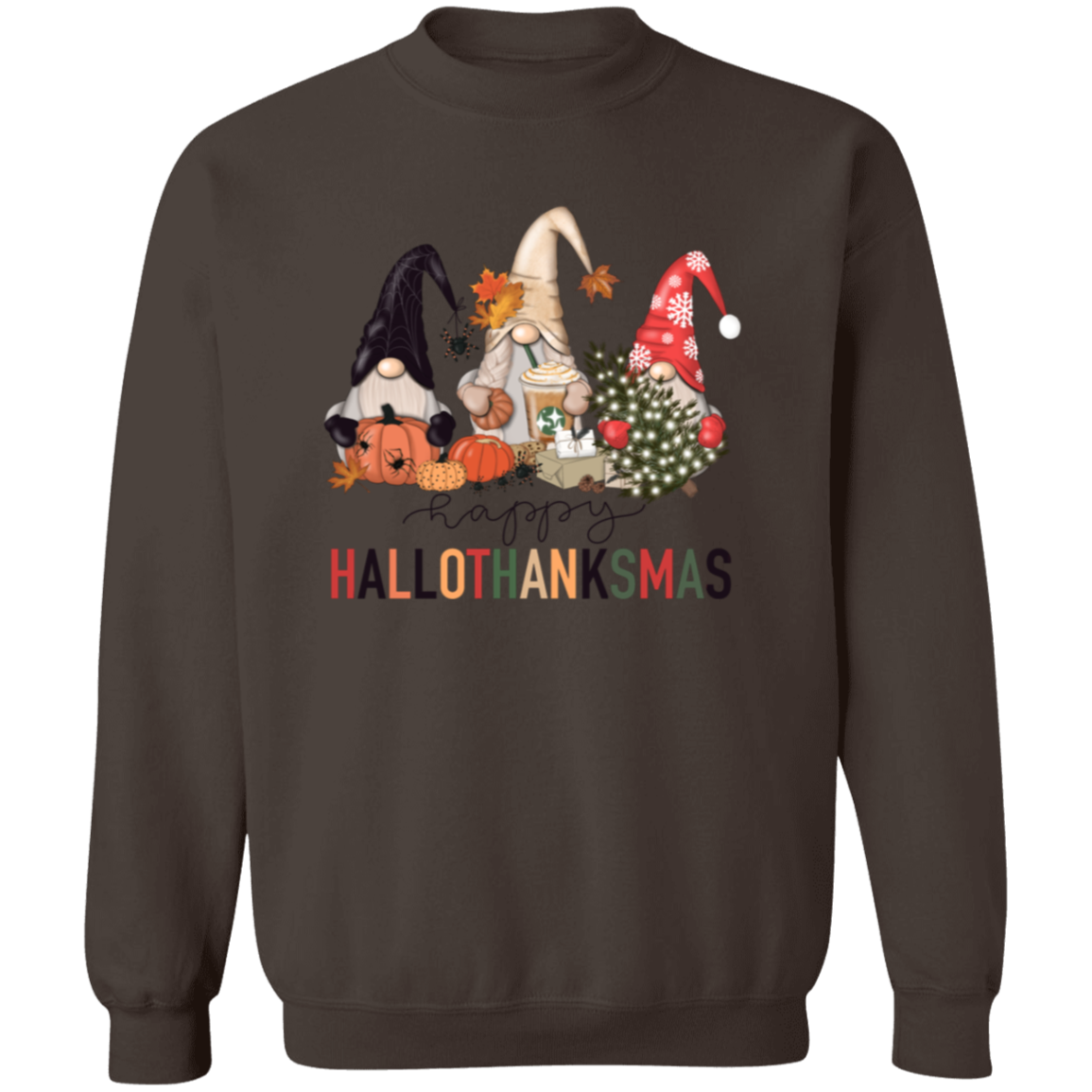 Hallothanksmas Gnomes Unisex Pullover Sweatshirt