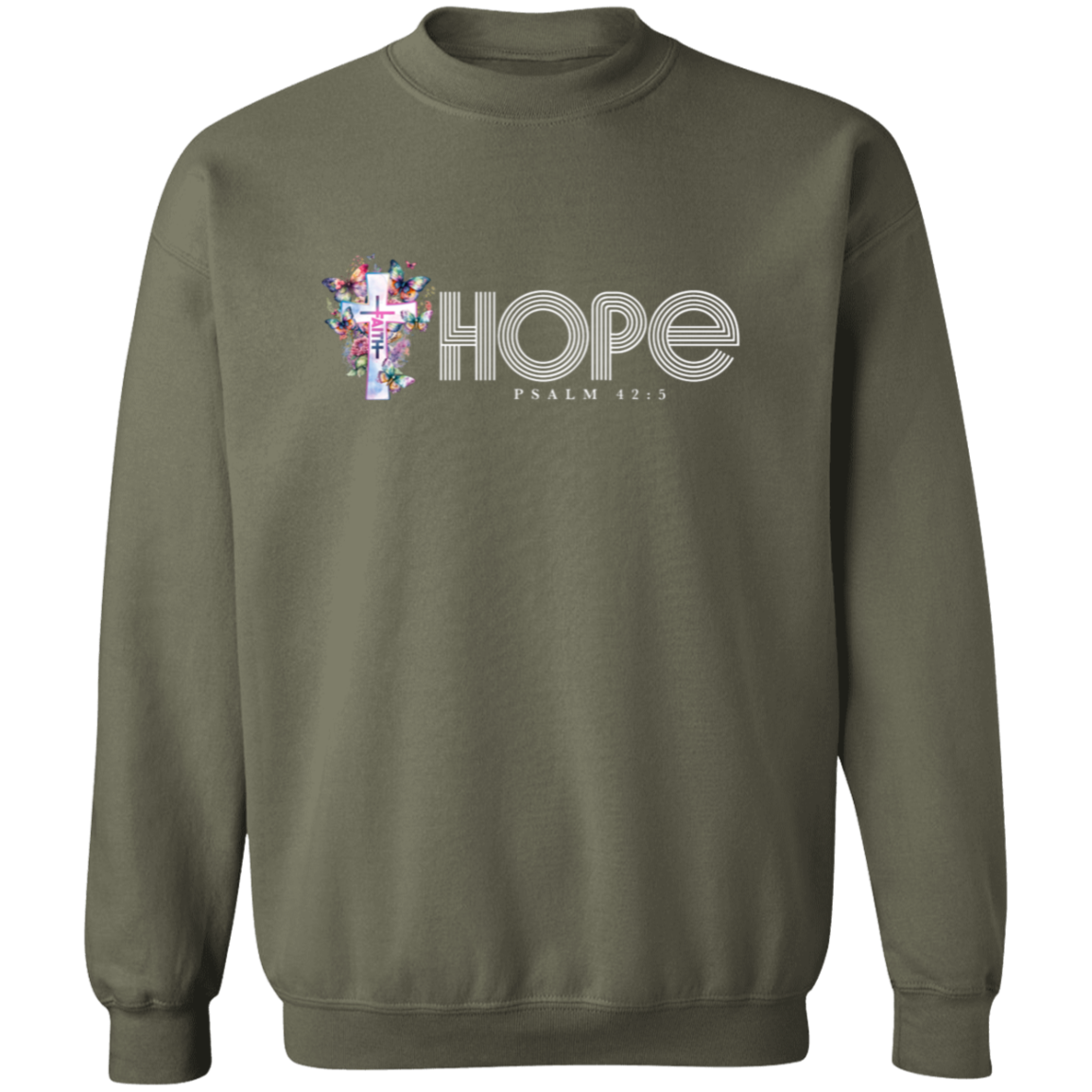 Hope Faith Unisex Pullover Sweatshirt