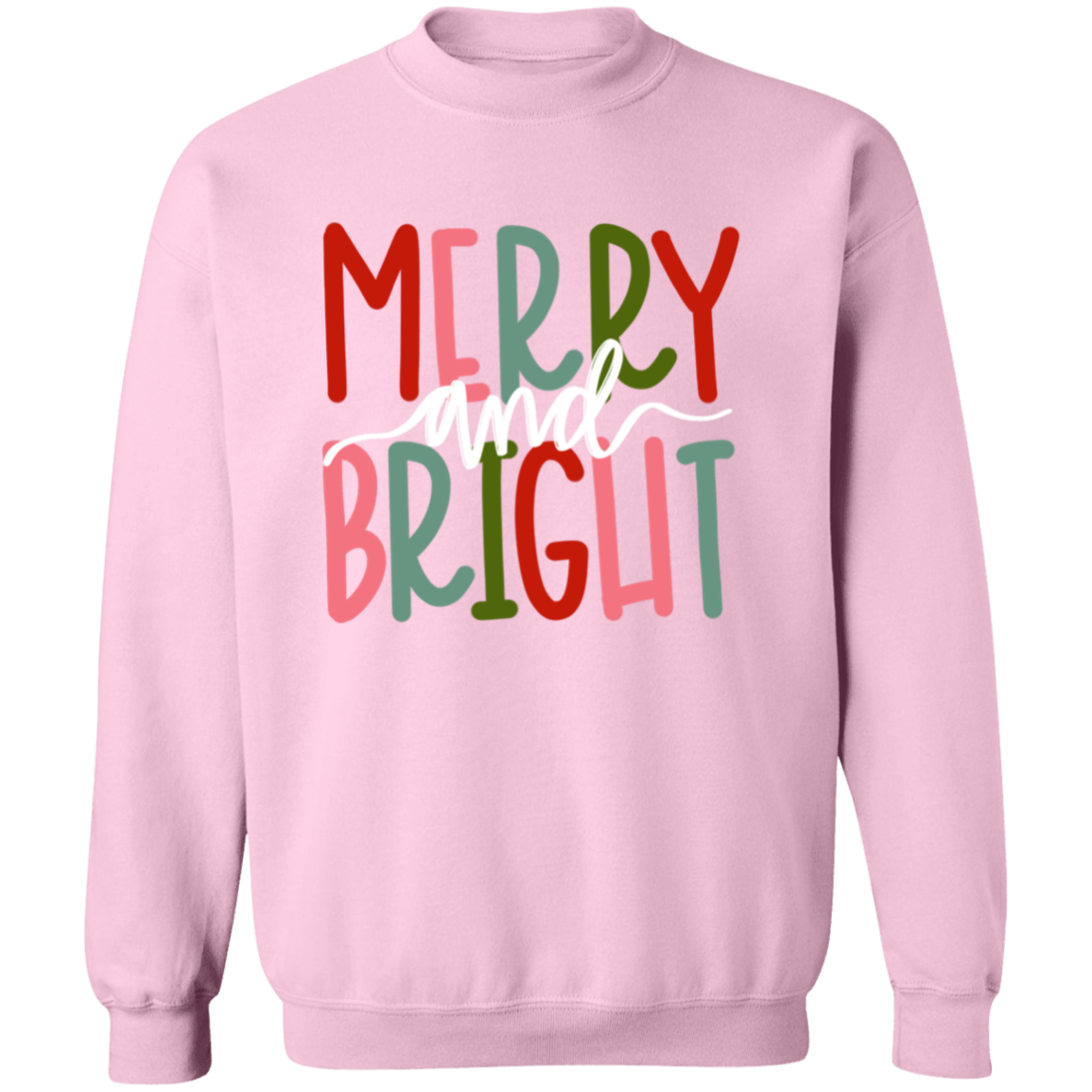 Merry and Bright Christmas Pullover Sweatshirt