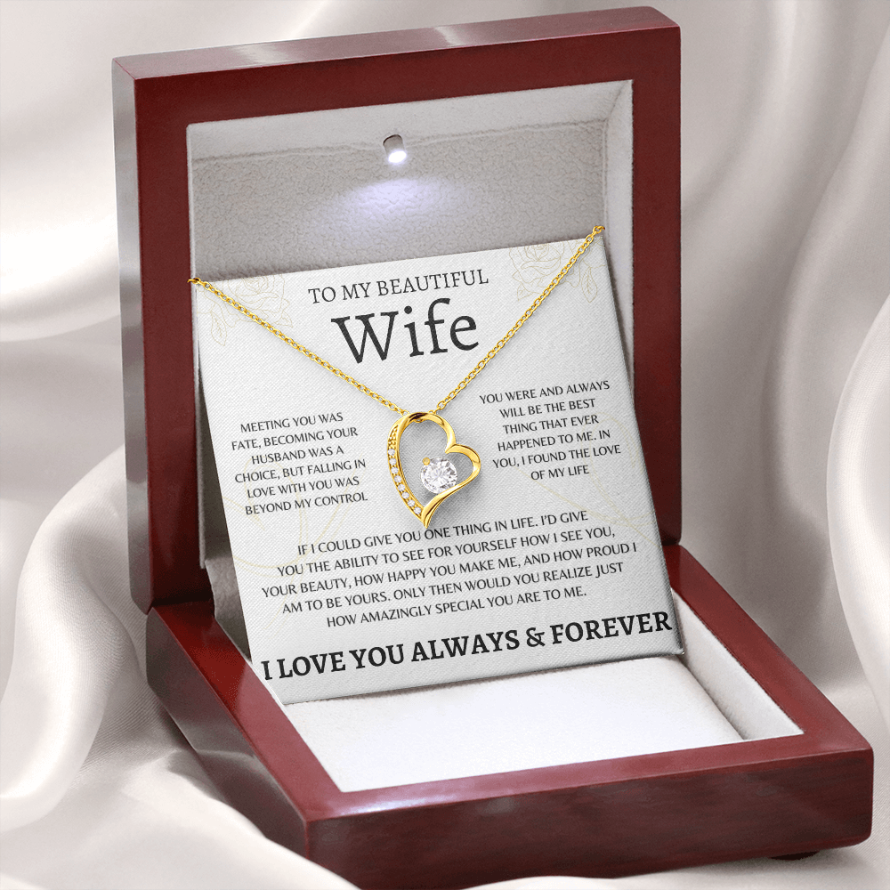 To My Beautiful Wife | I Found The Love Of My Life | Forever Love Necklace