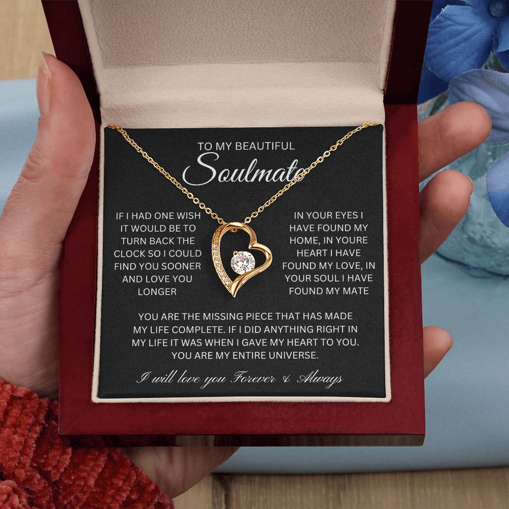 To My Beautiful Soulmate | Forever Love Necklace | Necklace For Soulmate
