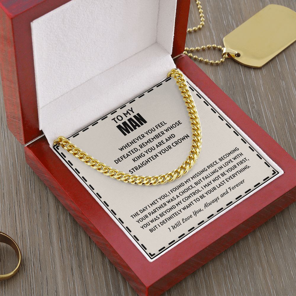 To My Man | Cuban Link Chain | Necklace For Dad