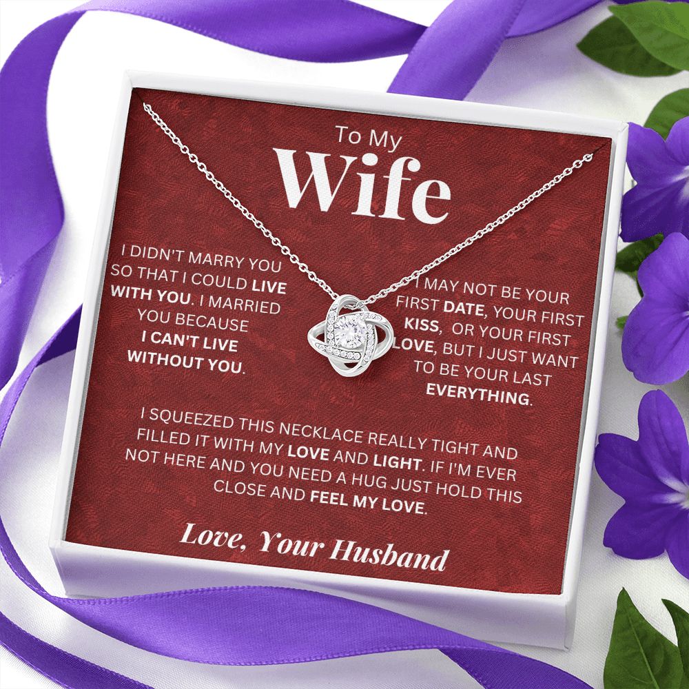 To My Wife | Love Knot Necklace | Necklace For Wife