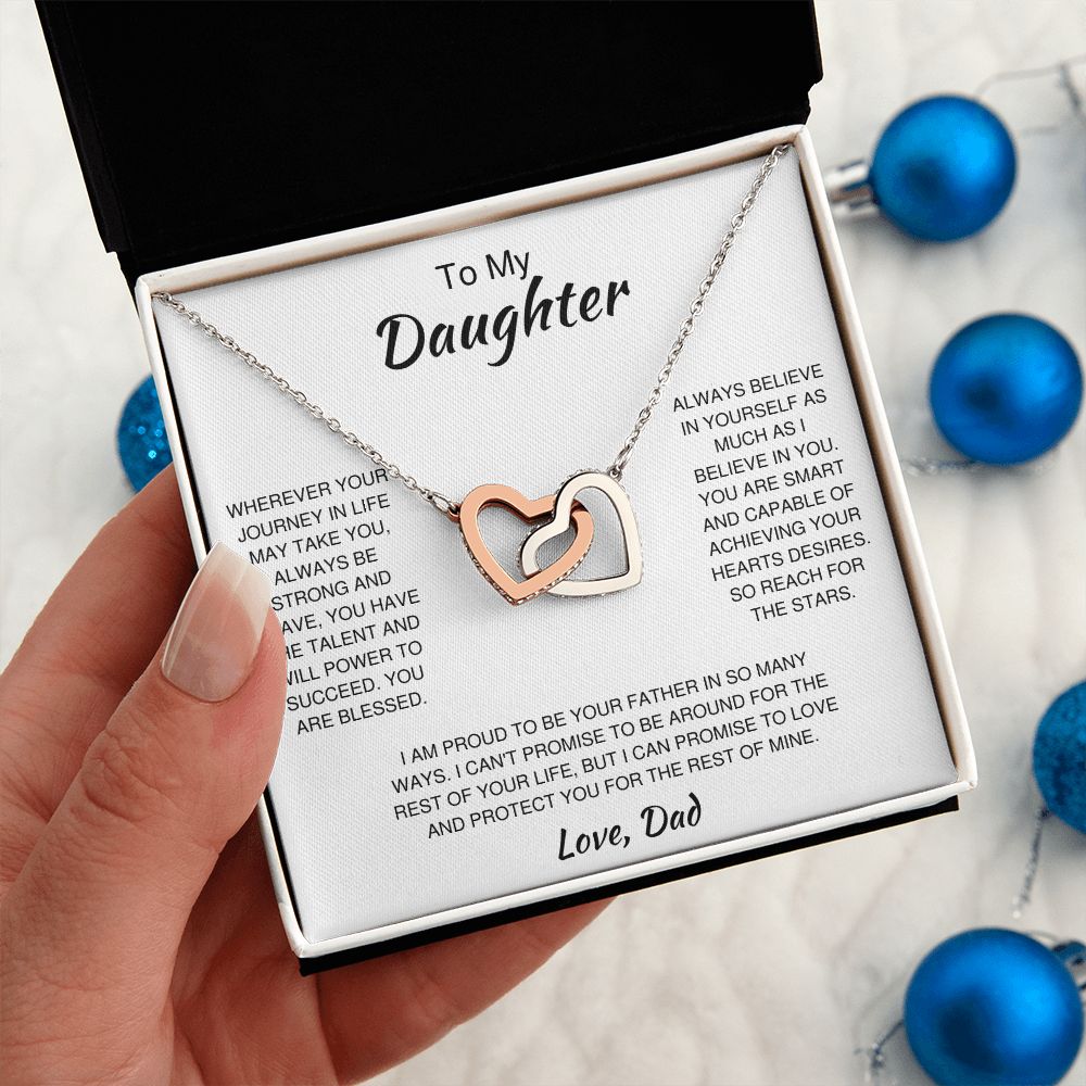 To My Daughter | Interlocking Hearts | Necklace For Daughter