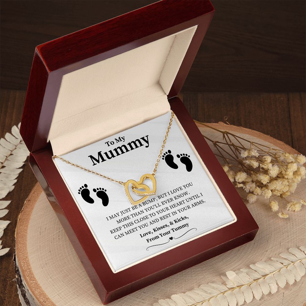 To My Mummy | Can't Wait To Meet You | Interlocking Hearts | Gift For Mom