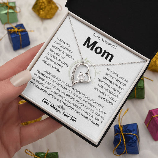 To My Wonderful Mom |  Forever Love Necklace | For All The Special Things You Do
