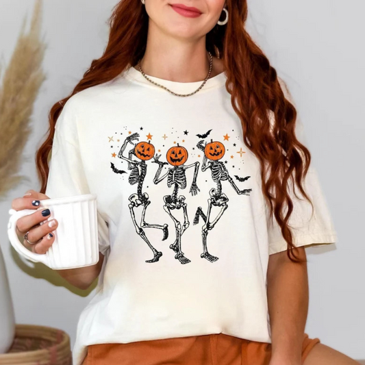 Dancing Skeleton Pumpkin T-Shirt