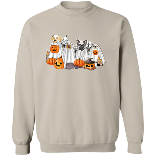 Ghost Dog Halloween Unisex Pullover Sweatshirt