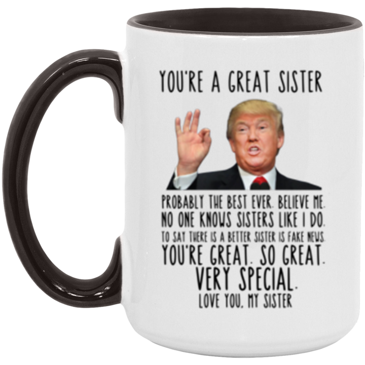 Sister Gift 15oz Accent Mug