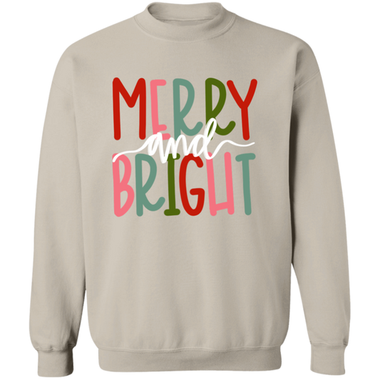 Merry and Bright Christmas Pullover Sweatshirt