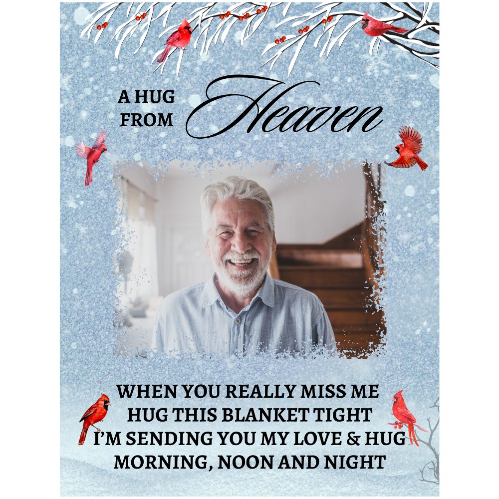 A Hug From Heaven Customized Personalized Blanket