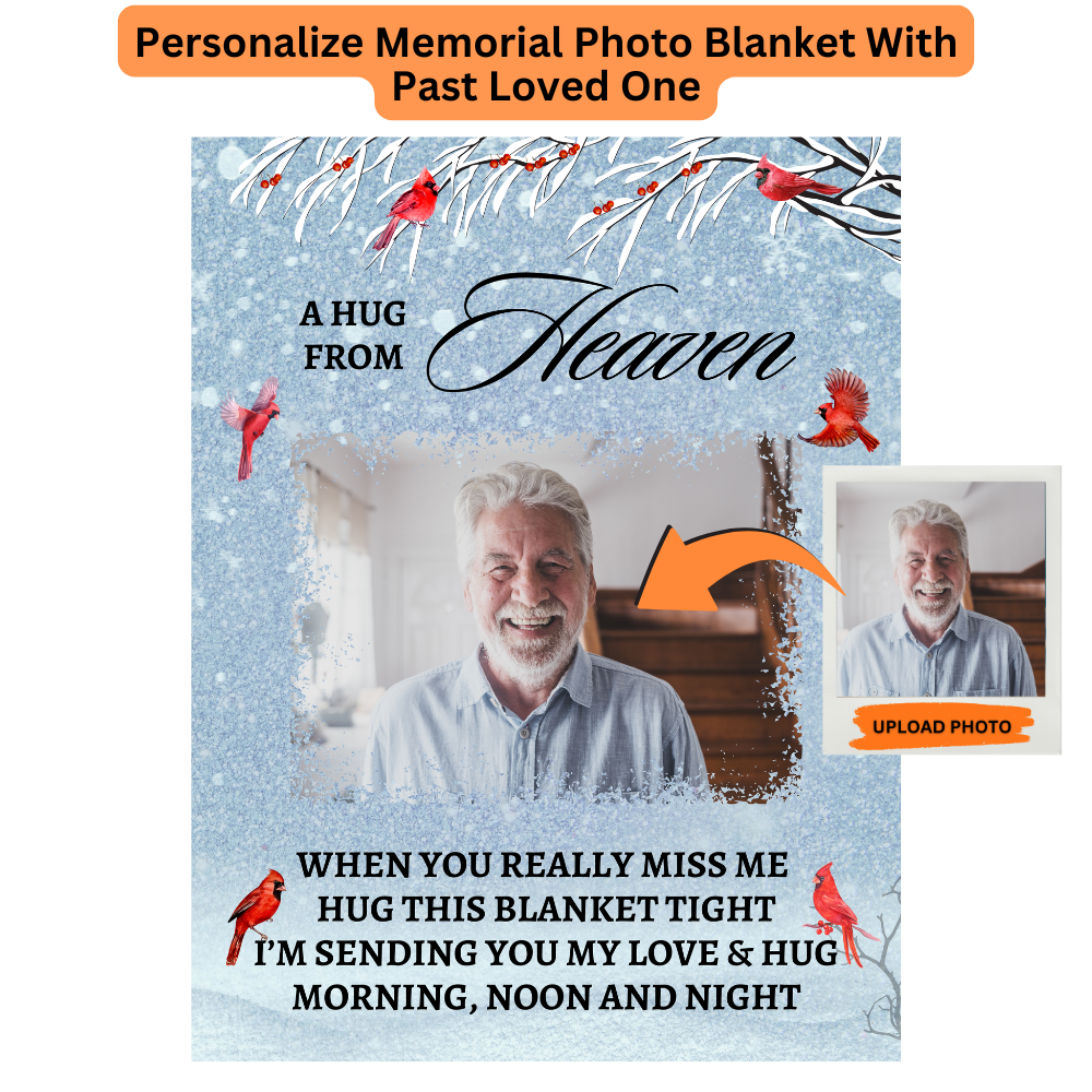 A Hug From Heaven Customized Personalized Blanket