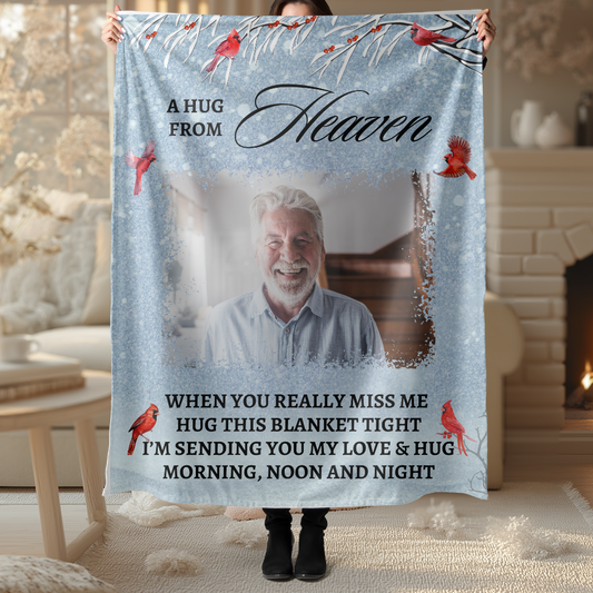 A Hug From Heaven Customized Personalized Blanket