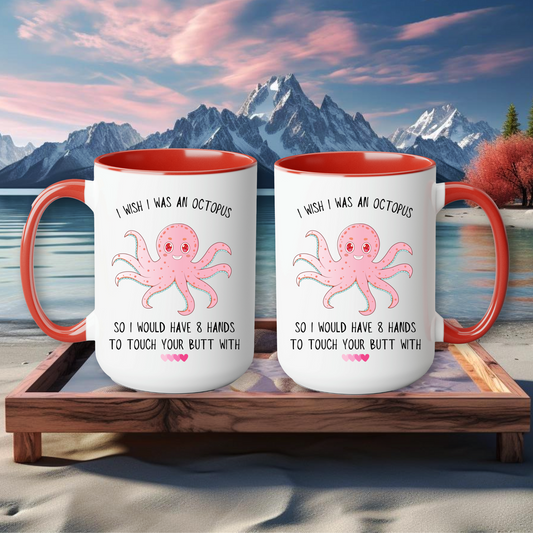 I Wish I Was An Octopus  Accent Mug