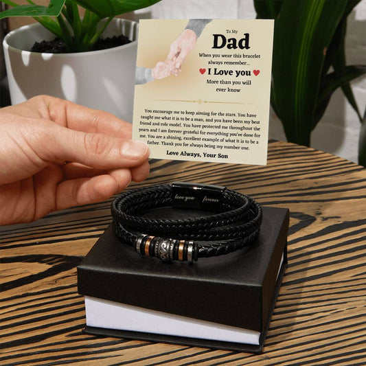 To My Dad | You Are A Great Example Of A Father | Love You Forever Bracelet Gift