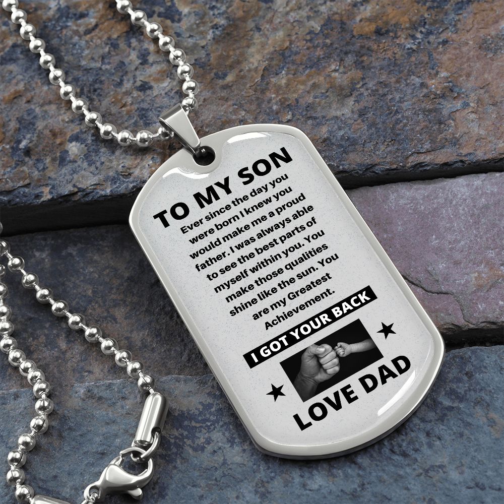 To My Son | Military Chain Dog Tag