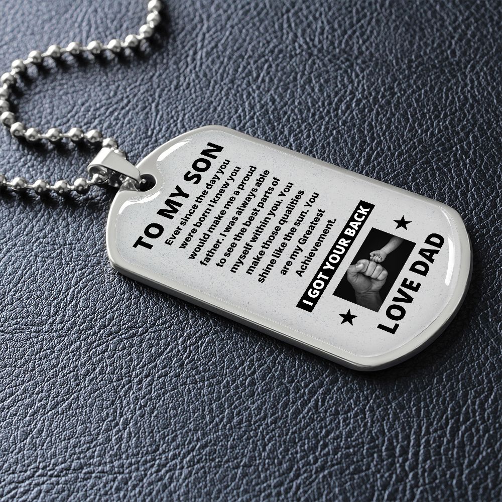 To My Son | Military Chain Dog Tag