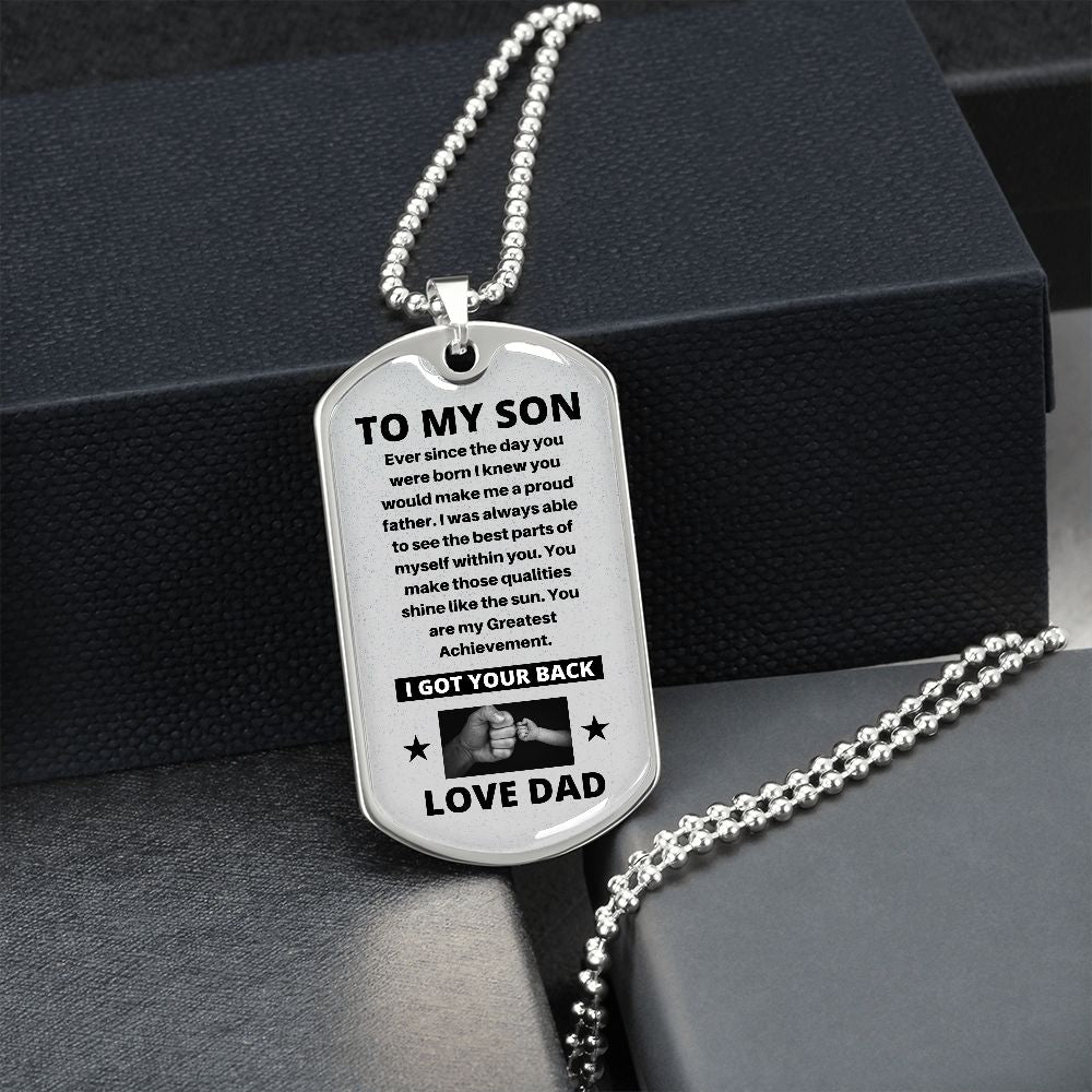 To My Son | Military Chain Dog Tag