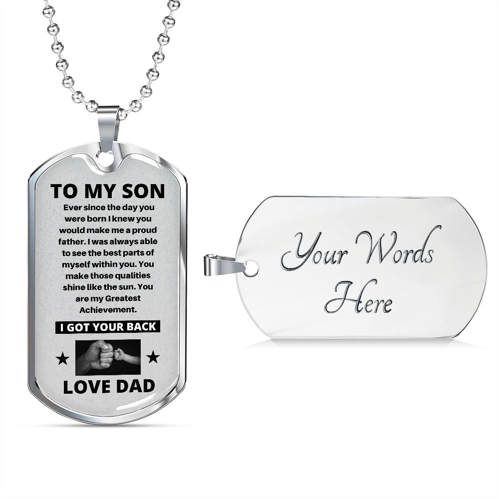 To My Son | Military Chain Dog Tag