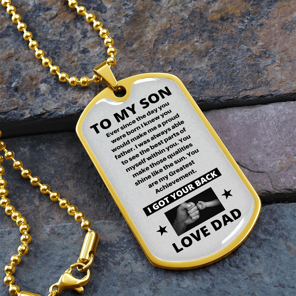 To My Son | Military Chain Dog Tag