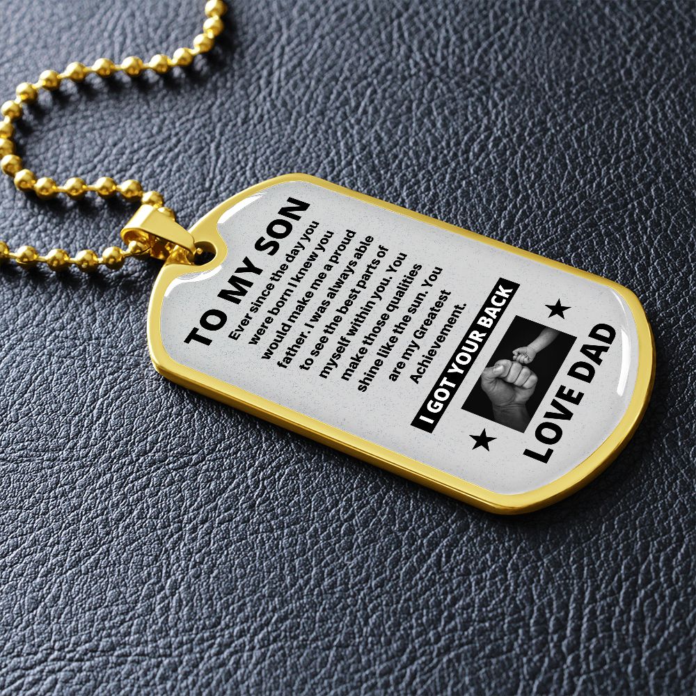 To My Son | Military Chain Dog Tag