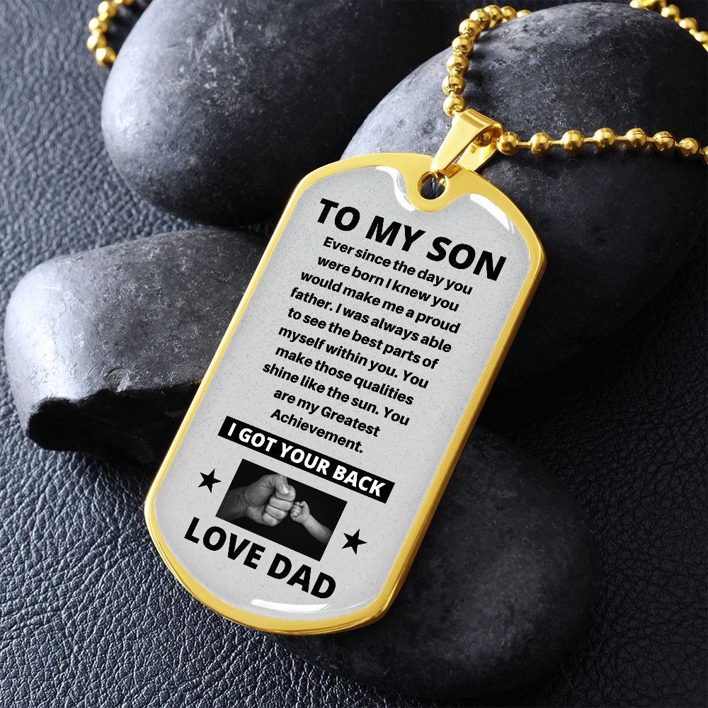 To My Son | Military Chain Dog Tag