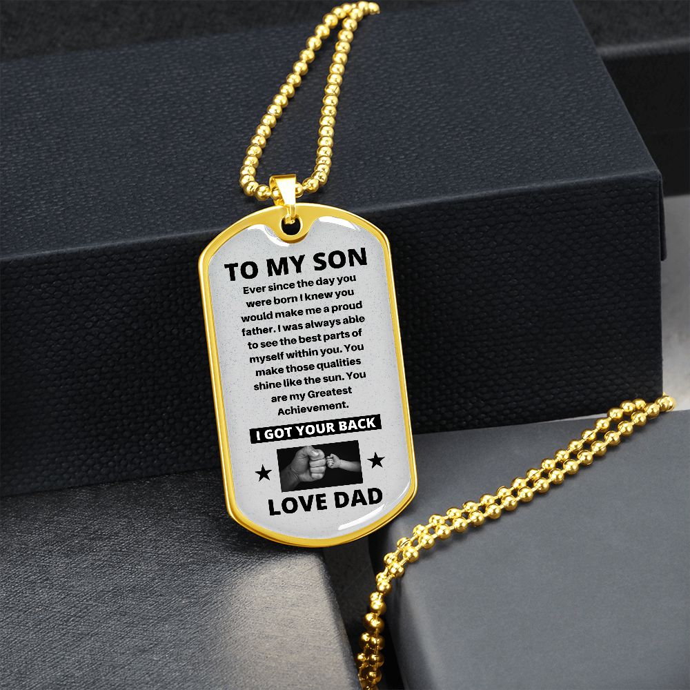 To My Son | Military Chain Dog Tag