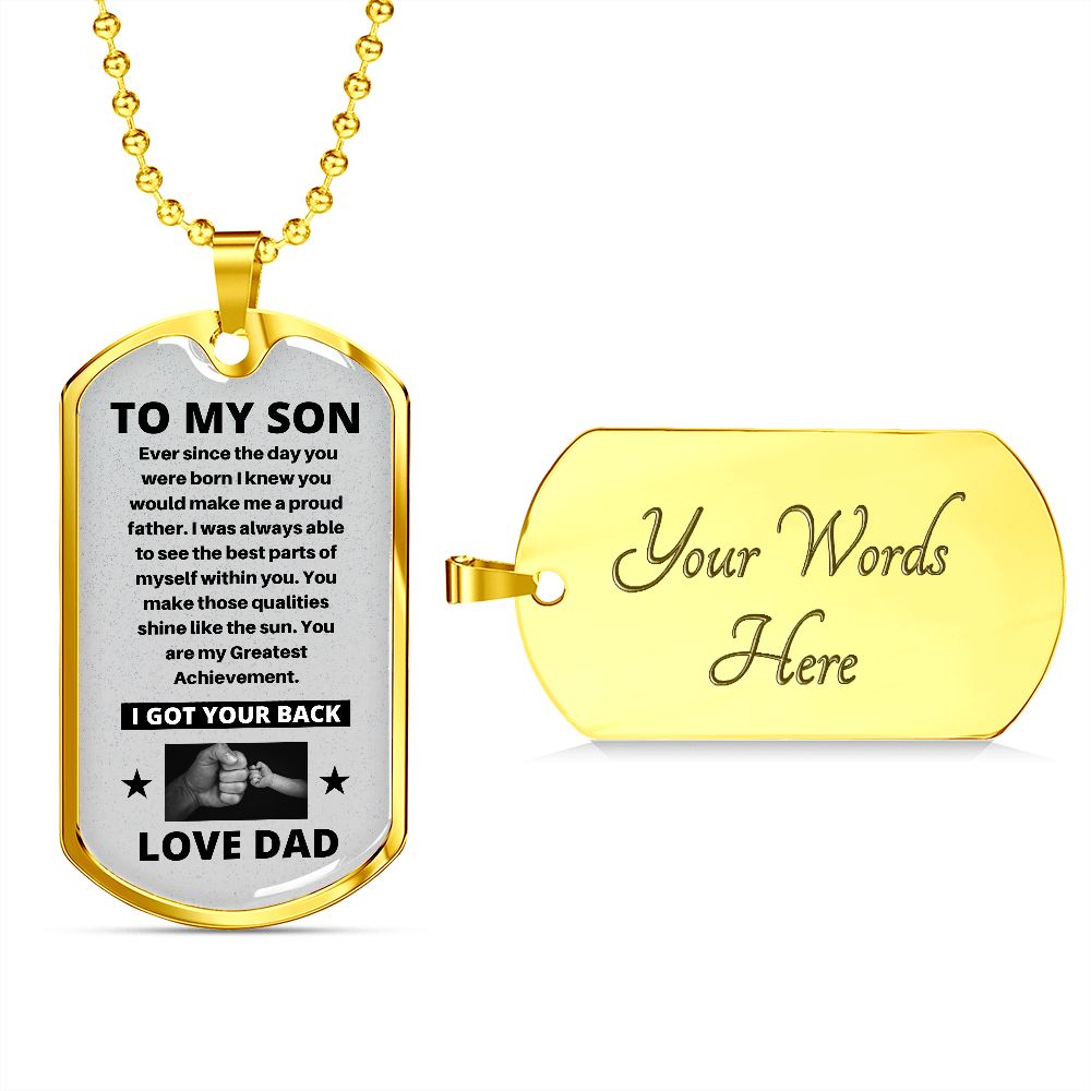 To My Son | Military Chain Dog Tag