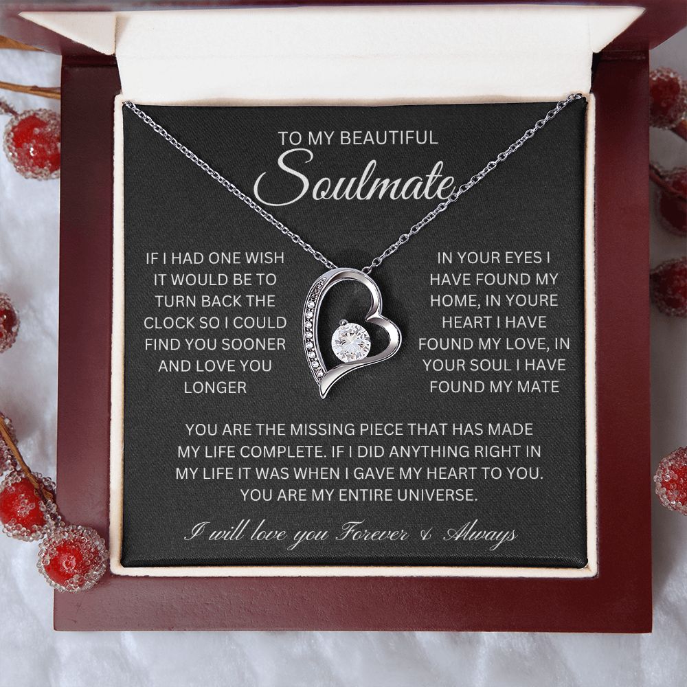 To My Beautiful Soulmate | Forever Love Necklace | Necklace For Soulmate