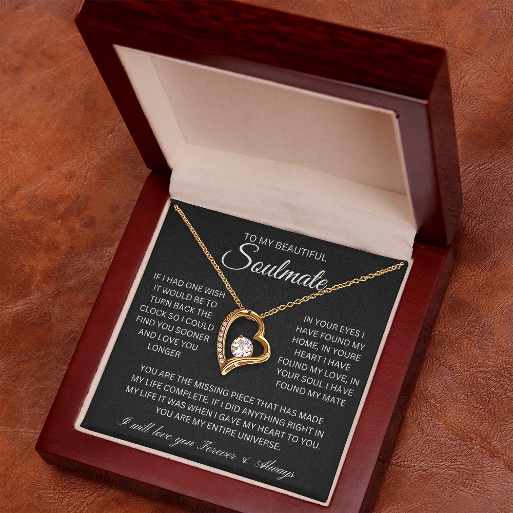 To My Beautiful Soulmate | Forever Love Necklace | Necklace For Soulmate