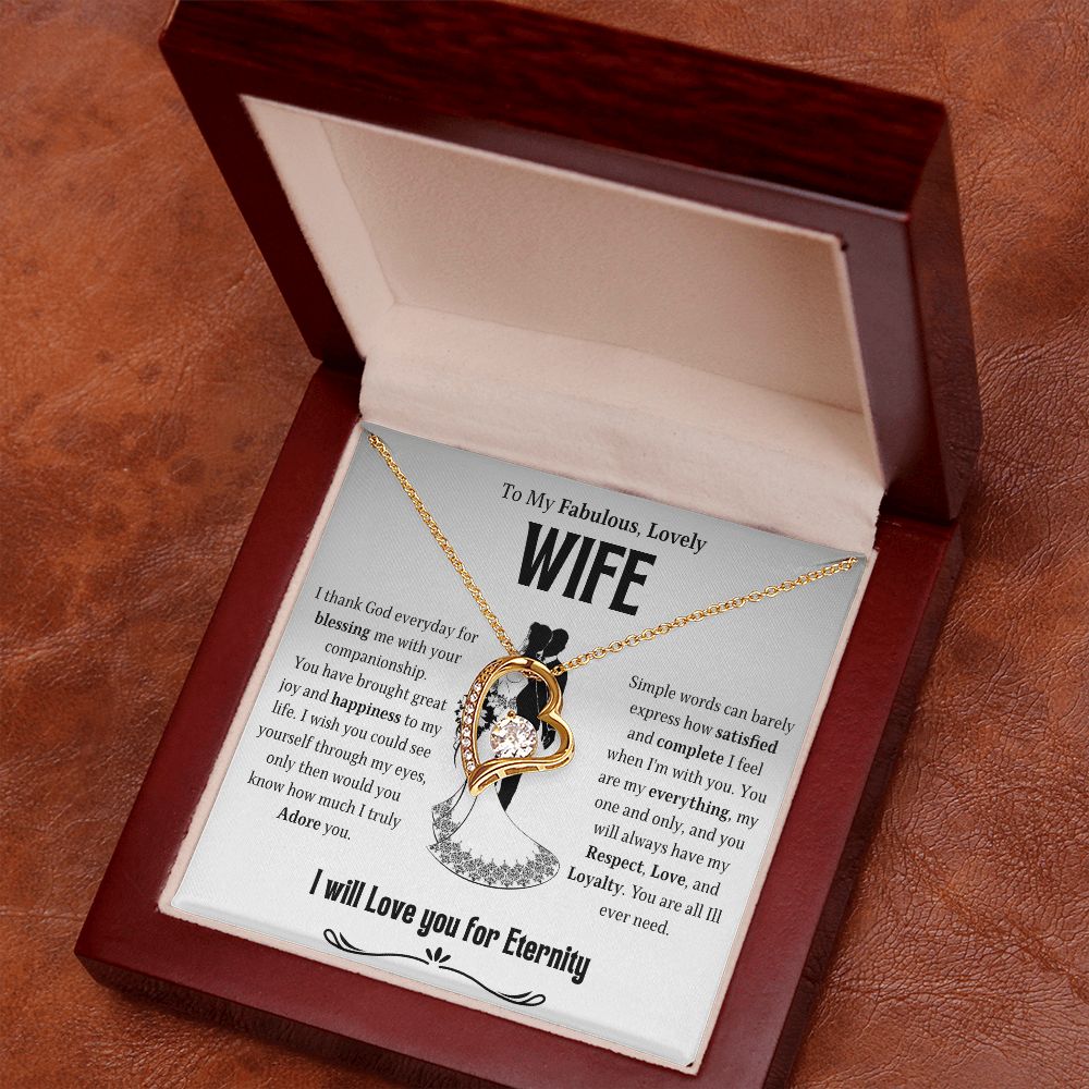 To My Lovely Wife | Forever Love Necklace | Necklace For Wife