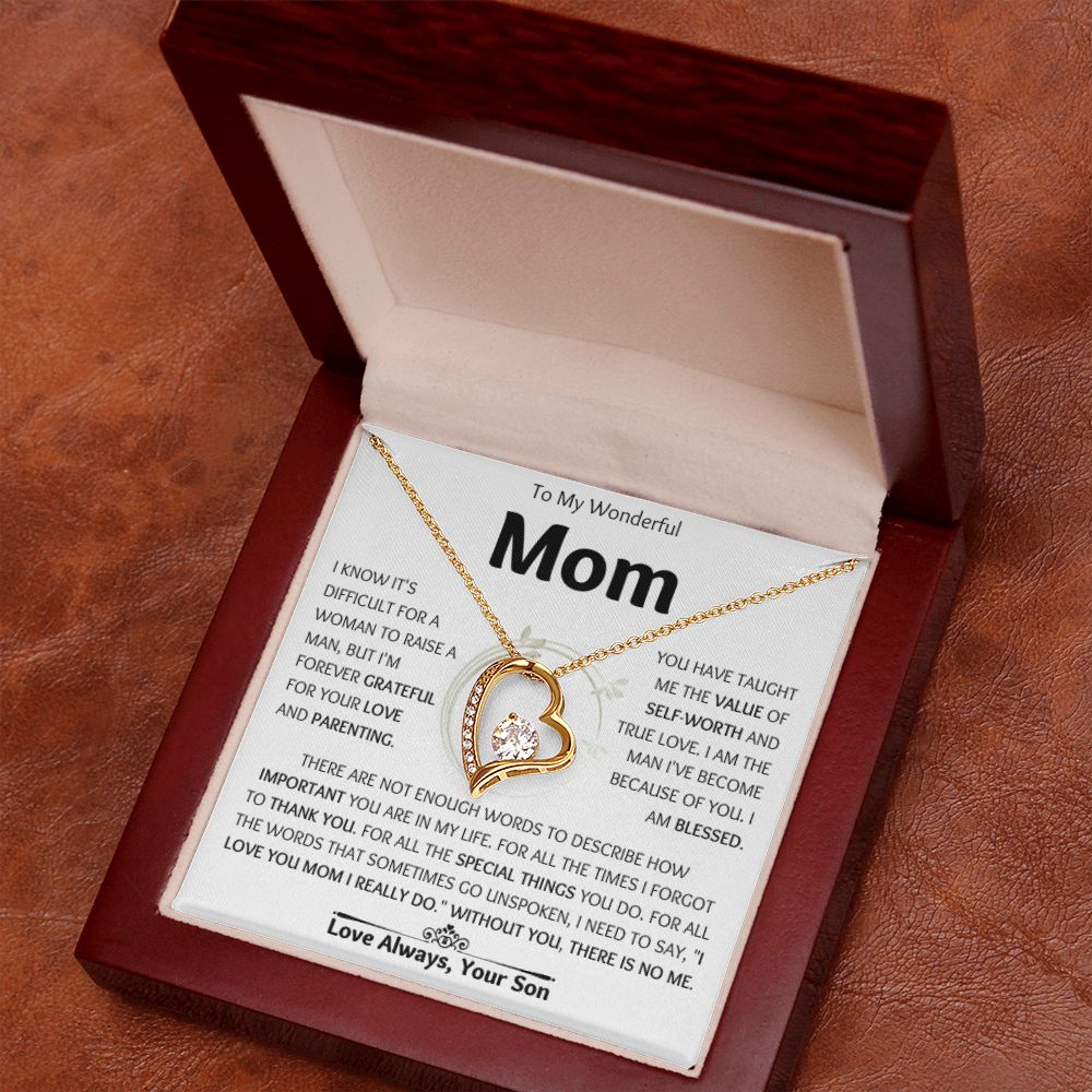 To My Wonderful Mom |  Forever Love Necklace | For All The Special Things You Do