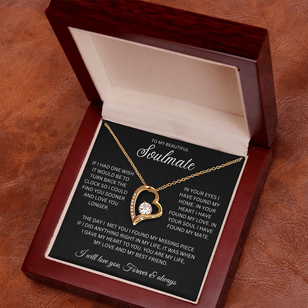 To My Beautiful Soulmate | Forever Love Necklace | Necklace For Soulmate
