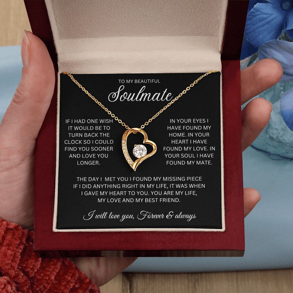 To My Beautiful Soulmate | Forever Love Necklace | Necklace For Soulmate