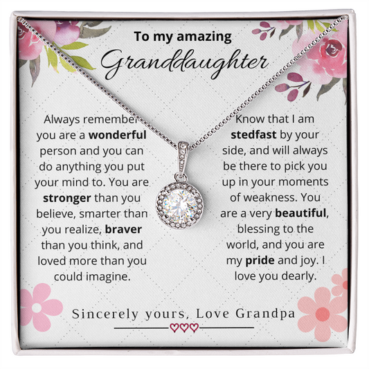 To My Granddaughter | Eternal Hope Necklace | Necklace For Granddaughter