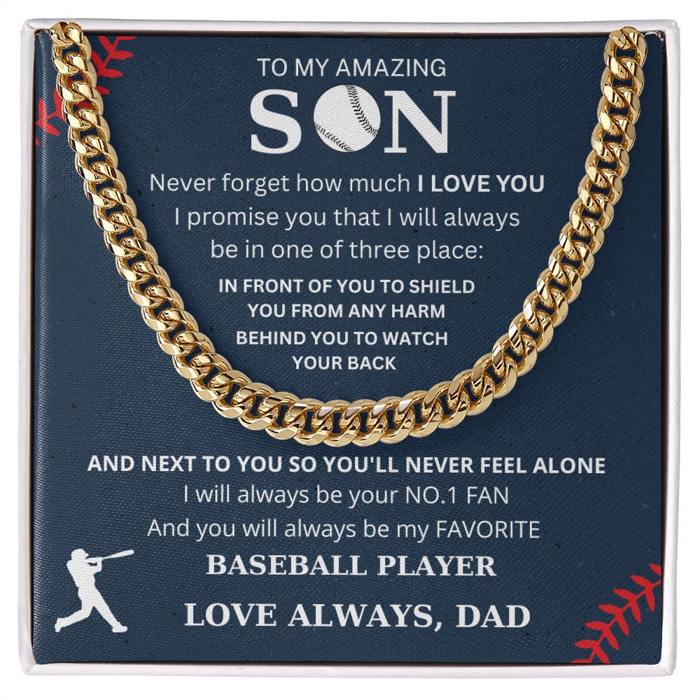 To My Amazing Son | Cuban Link Chain | Necklace For Son