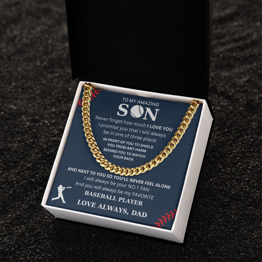 To My Amazing Son | Cuban Link Chain | Necklace For Son