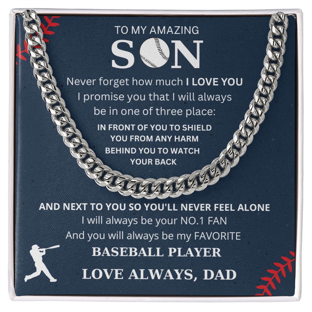 To My Amazing Son | Cuban Link Chain | Necklace For Son