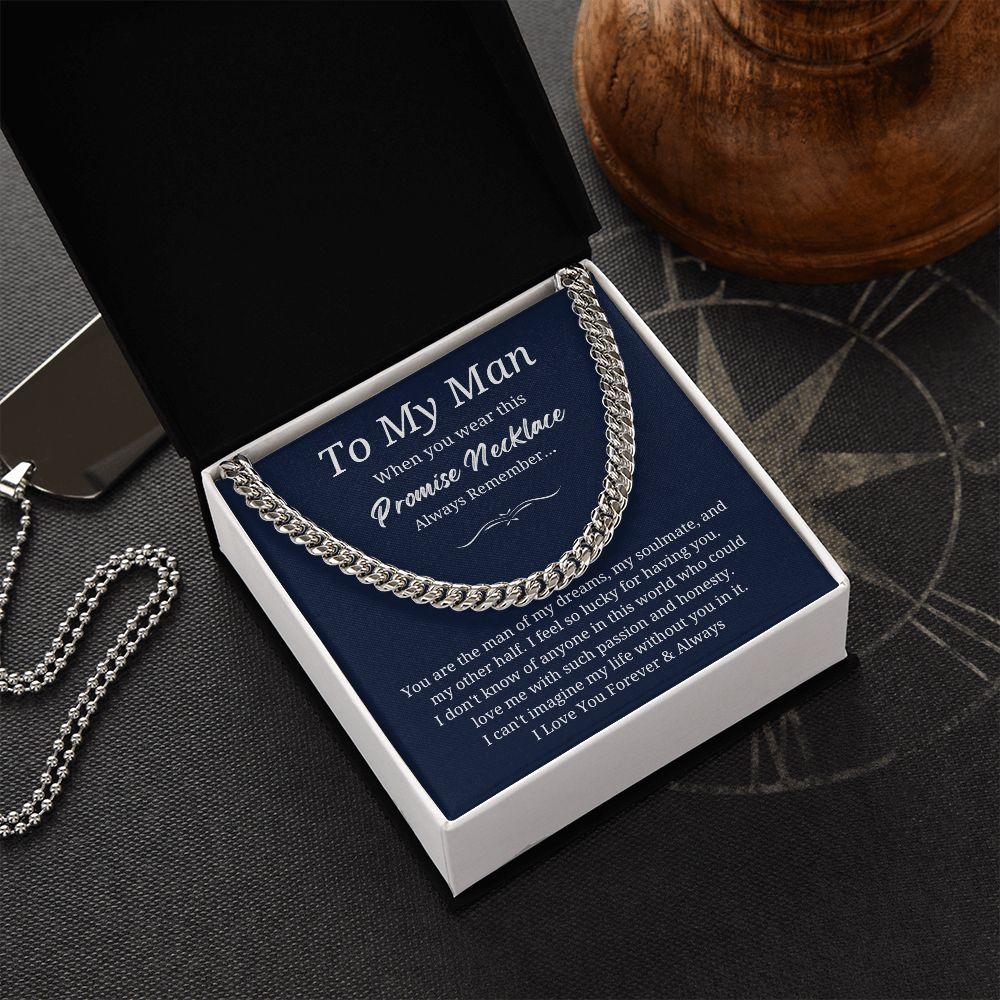To My Man |  Cuban Link Chain | Necklace For Husband