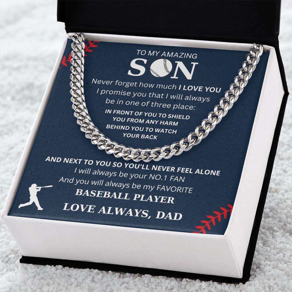 To My Amazing Son | Cuban Link Chain | Necklace For Son