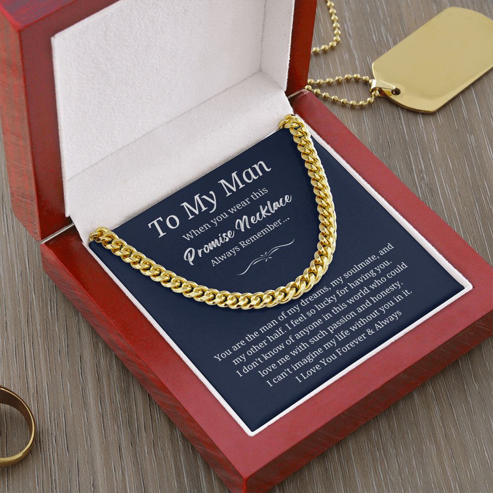 To My Man |  Cuban Link Chain | Necklace For Husband