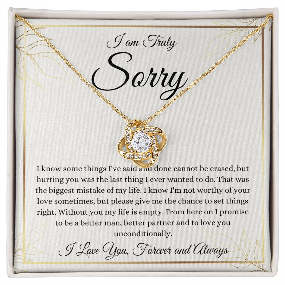 I am Sorry | Love Knot Necklace | Necklace For Forgiveness
