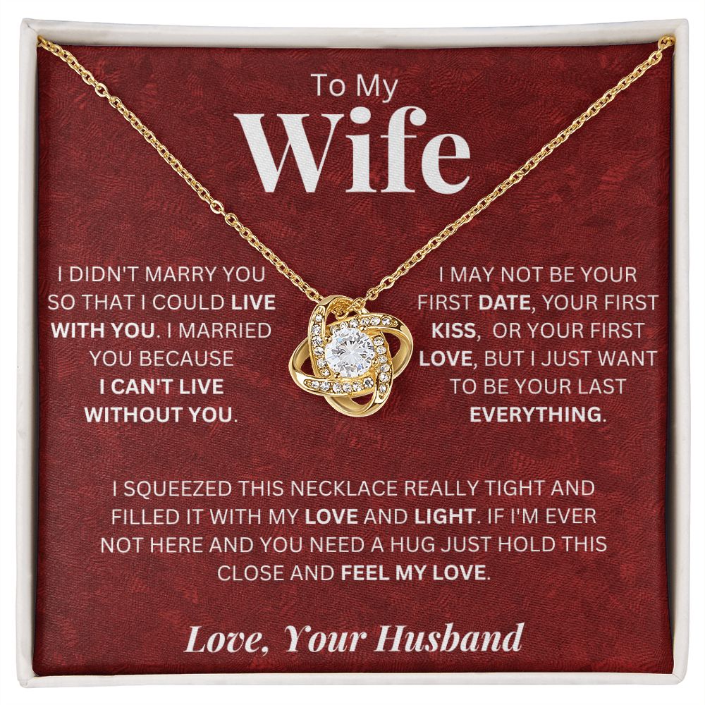 To My Wife | Love Knot Necklace | Necklace For Wife