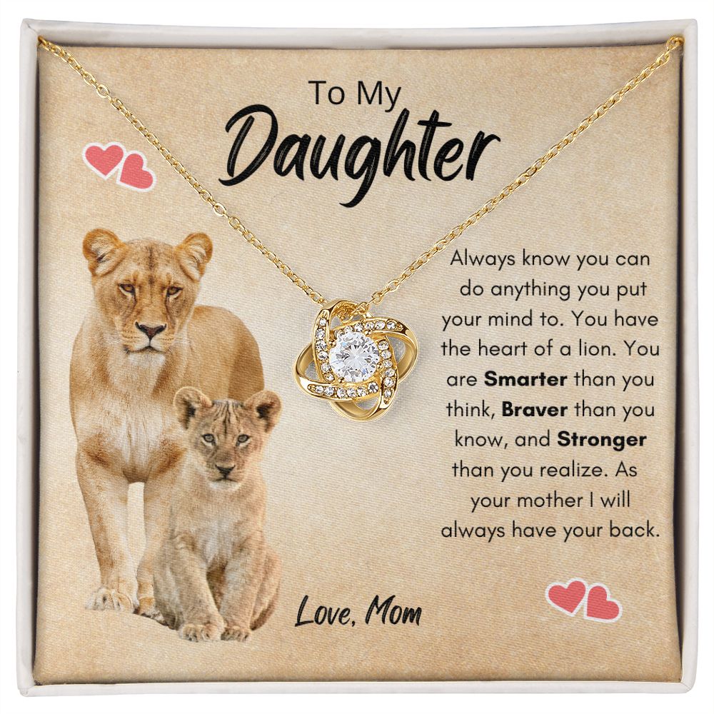 To My Daughter | Love Knot Necklace | Necklace For Daughter