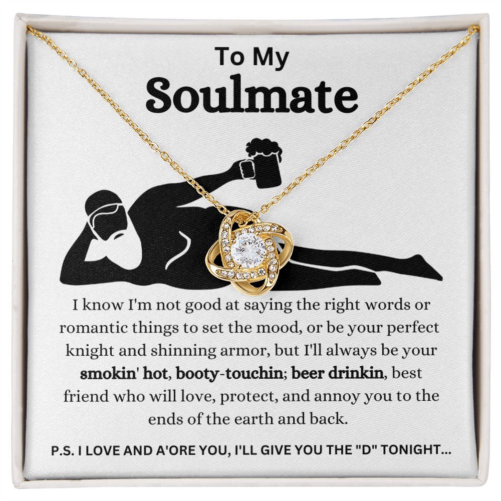 To My Soulmate | Love Knot Necklace | Necklace For Soulmate
