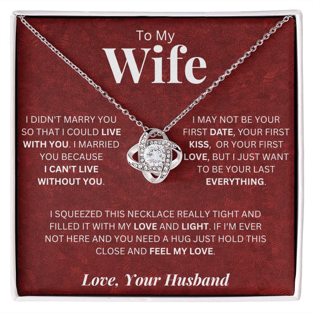 To My Wife | Love Knot Necklace | Necklace For Wife