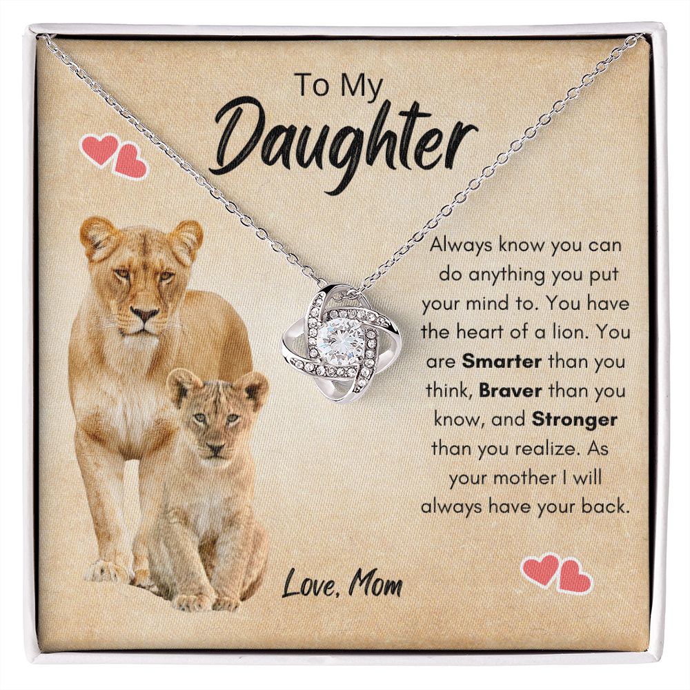 To My Daughter | Love Knot Necklace | Necklace For Daughter