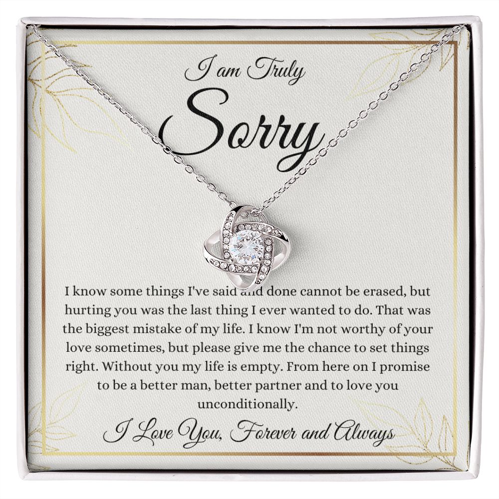 I am Sorry | Love Knot Necklace | Necklace For Forgiveness